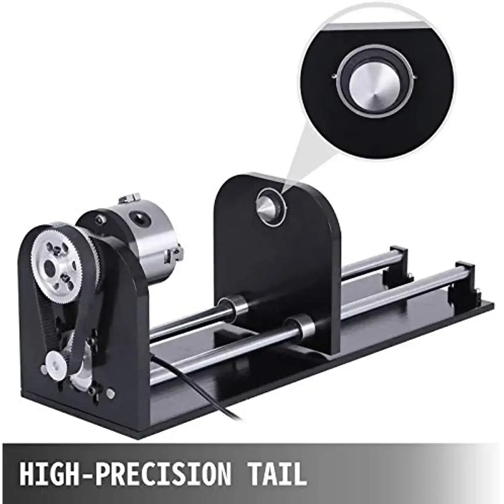 CNC Router Rotary Axis 80mm 3-Jaw Spiral Chuck CNC Router Axis Measuring for CO2 Laser Engraving Cutting Machine