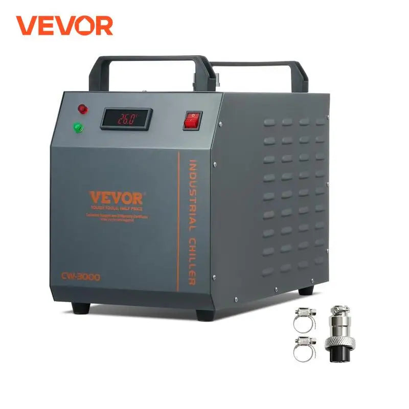 Industrial Water Chiller CW-3000 80W / CW-3000(Pro) 150W Air-Cooled 12L Water Tank Capacity for Laser Engraving Machine