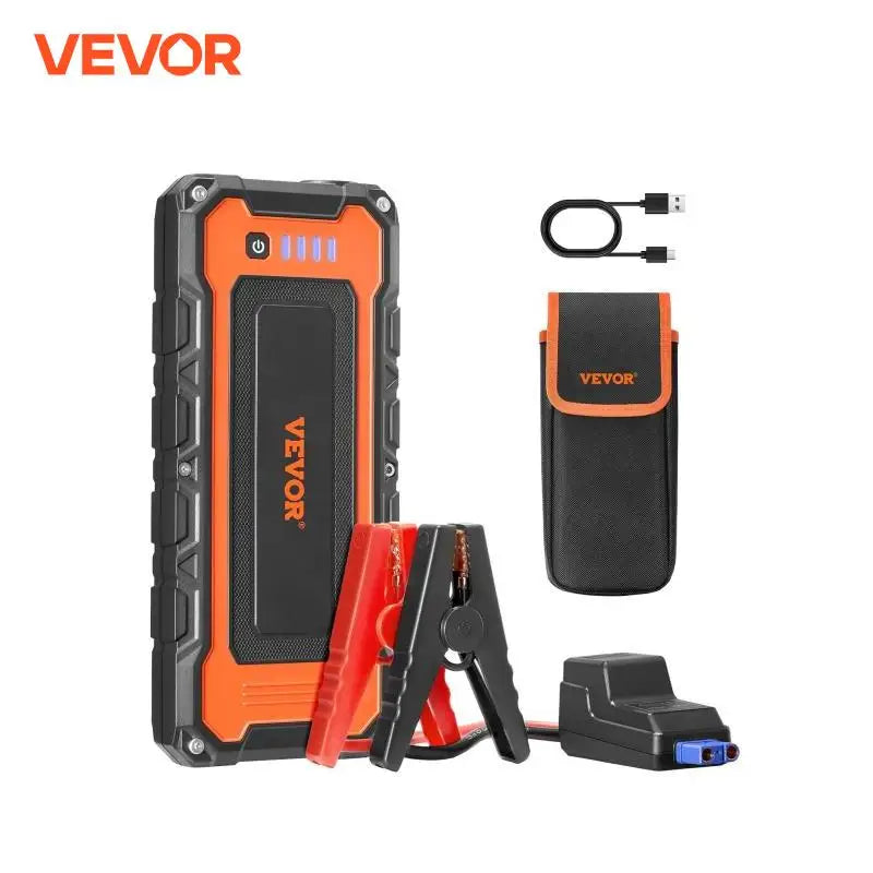 Jump Starter 3000-4000A Peak Car Battery Starter with Air Compressor Jumper Cables Lithium Jump Box for Gas/Diesel Engines