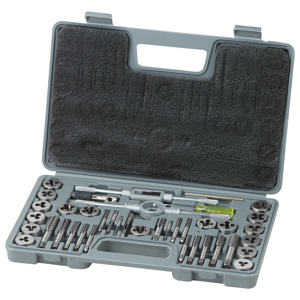 Tap and Die Set 40PCs 60PCs 80PCs 110/116PCs Metric or SAE Standard Bearing Steel Taps and Dies Essential Threading Tool