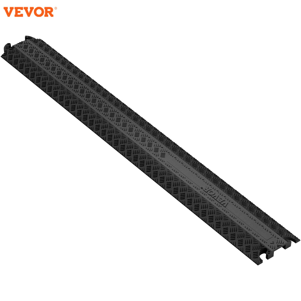 Drop Over Cable Cover Ramp 2,000 lbs/axle Load Capacity Heavy Duty TPR Cable Hose Protector Ramp for Indoor Outdoor Use