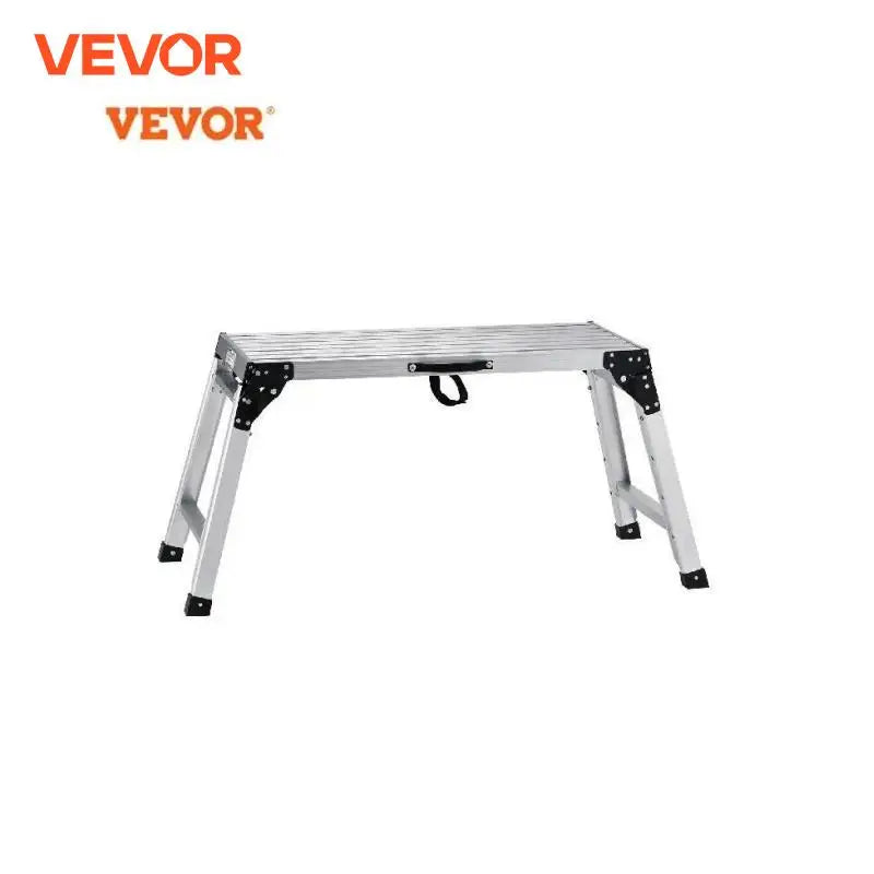 330lbs Work Platform Adjustable Folding Aluminum Drywall Ladder Non-Slip Work Bench w/ Portable Handle