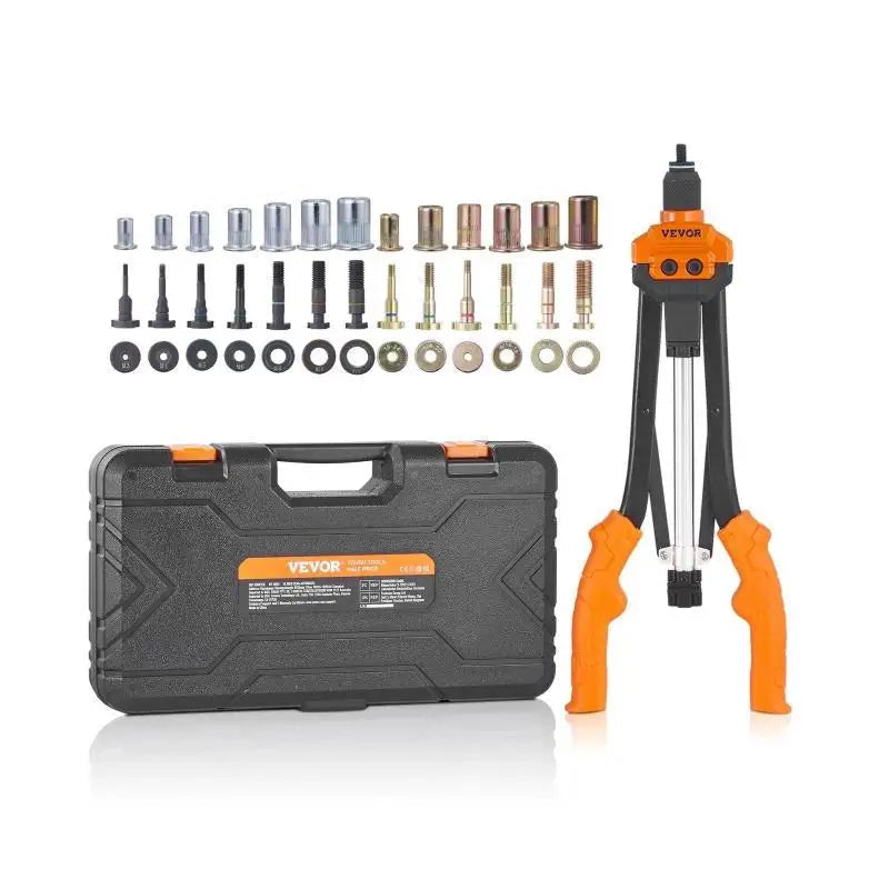 14" 16" Rivet Nut Tool Rivnut Tool Kit with Metric and SAE Mandrels 70PCS/186PCS Rivet Nuts With Rugged Carrying Case