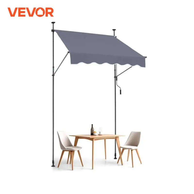 Patio Awning Retractable Awning Sunshade Shelter with Manual Crank Handle Outdoor Canopy Sunsetter Deck for Balcony Yard