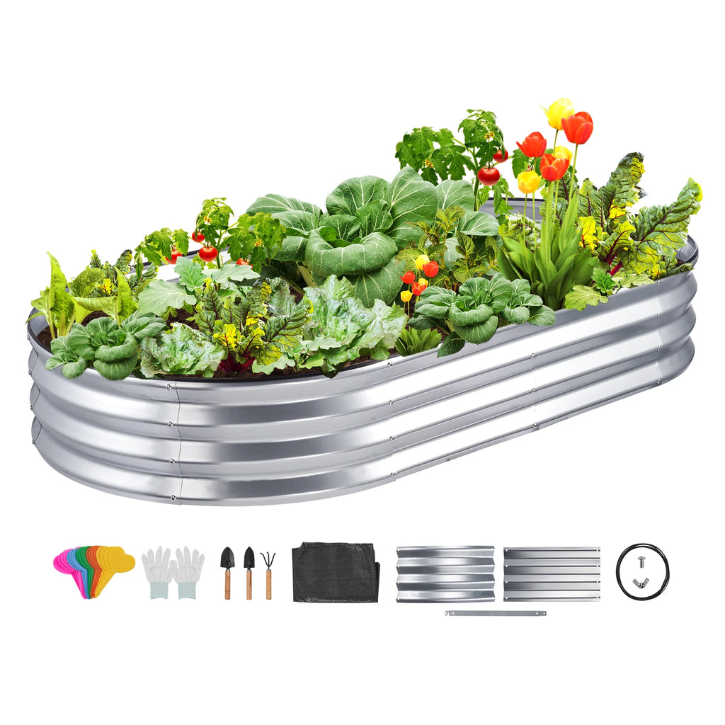 Raised Garden Bed Kit Large Metal Raised Planter Box Garden Beds Outdoor for Vegetables Flowers and Herbs with Open Bottom