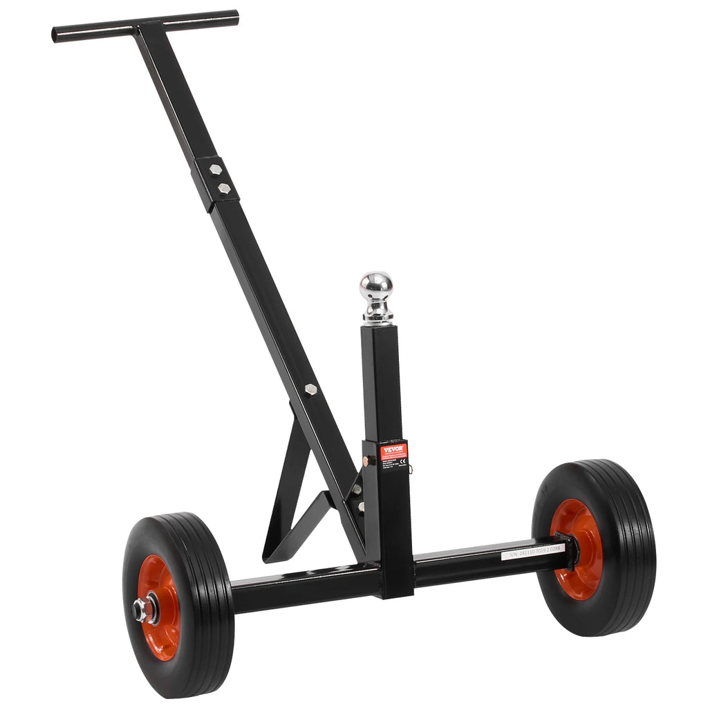 600lbs Tongue Trailer Dolly with 16.5in-22in Adjustable Height & 1-7/8 in Hitch Ball Steel Boat Mover for Moving Car Rvs