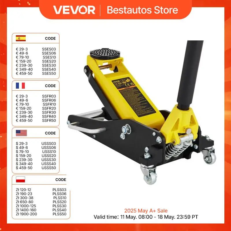 Car Jack 1.5-3 Ton Floor Jack Aluminum&Steel Racing Jack W/ Single Pistons Quick Lift Pump Tire Change Lifting Repair Tool