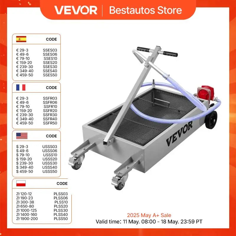 15 Gallon Oil Drain Pan Low Profile Oil Drain Tank Foldable Hand with Pump Swivel Casters for Car SUV Trucks Oil Draining