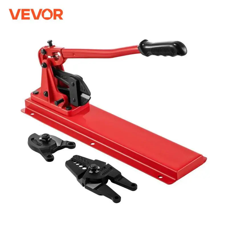 24in Cutting Bench Type Hand Swager Tool Wire Rope Swaging Machine with Crimper Cable Bolt Cutter Head for Copper Sleeves