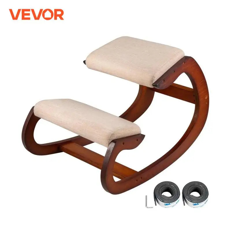 Ergonomic Rocking Wooden Kneeling Chair Stool Correct Posture Computer Chair Original Home Office Furniture Thick Cushion