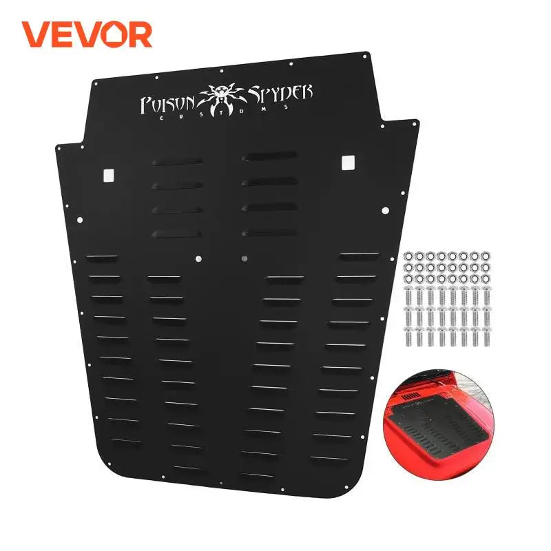 Vented Hood Louver Black Powder Coat Front Liner for 2013-2017 Jeep Wrangler JK Easy Install Weather Proof Fashionable