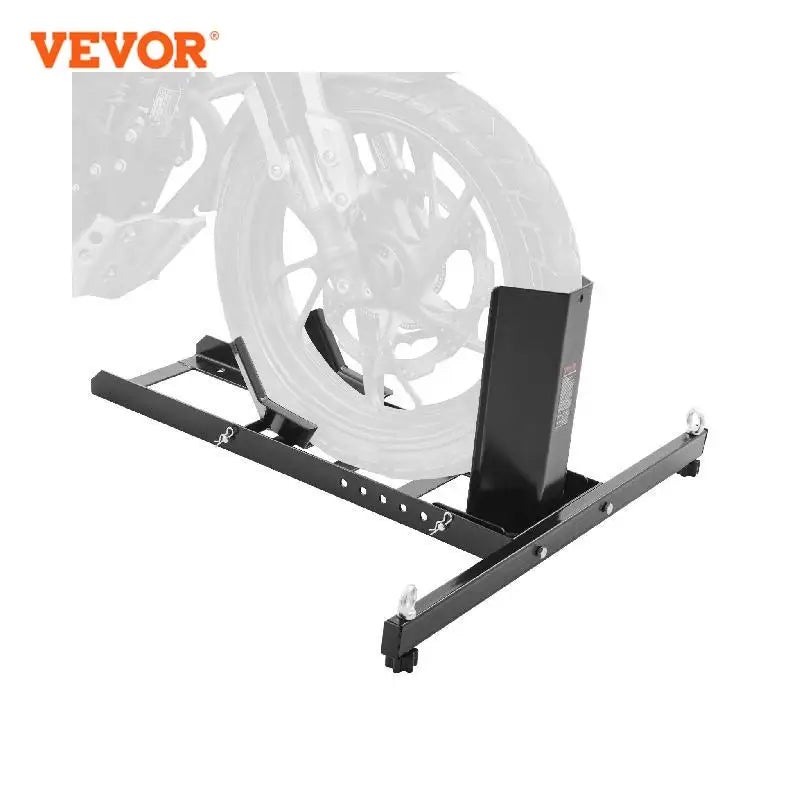 Motorcycle Wheel Chock Upright 1800 lbs Heavy-duty Steel Motorcycle Front Wheel Stand with Adjustable Holes For Motorcycle