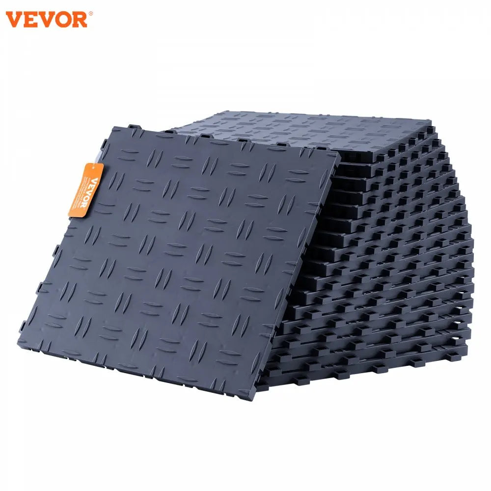 Garage Tiles Interlocking  Garage Floor Covering Tiles, Non-Slip Double-Sided Texture Garage Flooring Tiles