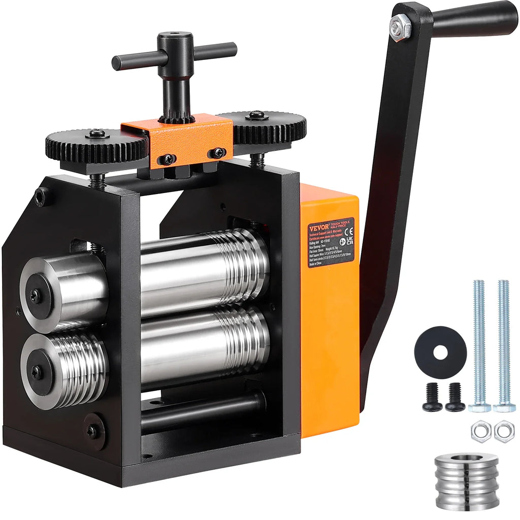 Jewelry Rolling Mill Machine 45/57/75/76 mm  3-in-1 Multi-function Rolling Mill for Metal Jewelry Making Sheet Square Wire