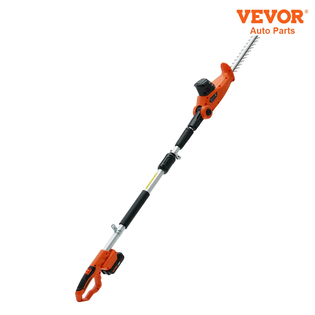 20V Cordless Hedge Trimmer 18 inch Double-edged Steel Blade 74"-94" Telescoping Design for High Branches