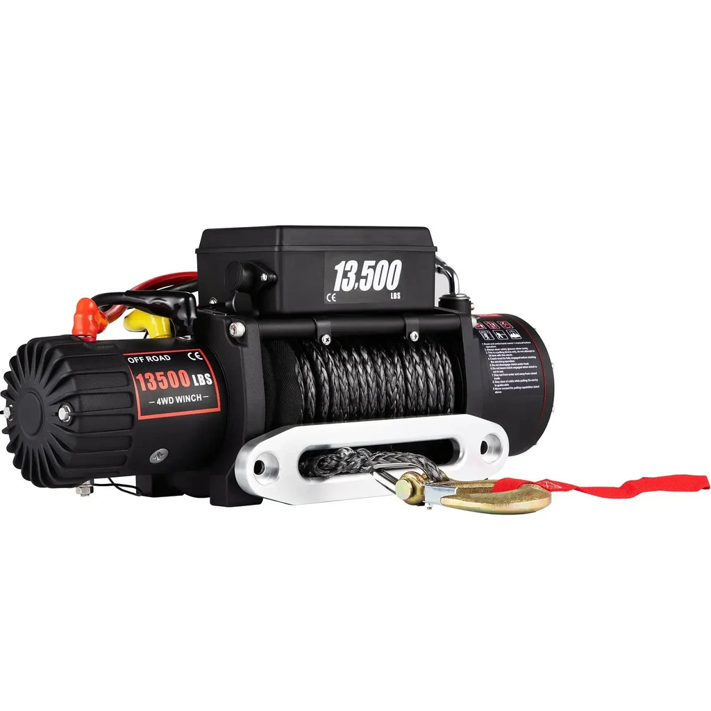 Electric Winch 13500LBS Electric Truck Winch 12V 27M Synthetic Rope Remote Control