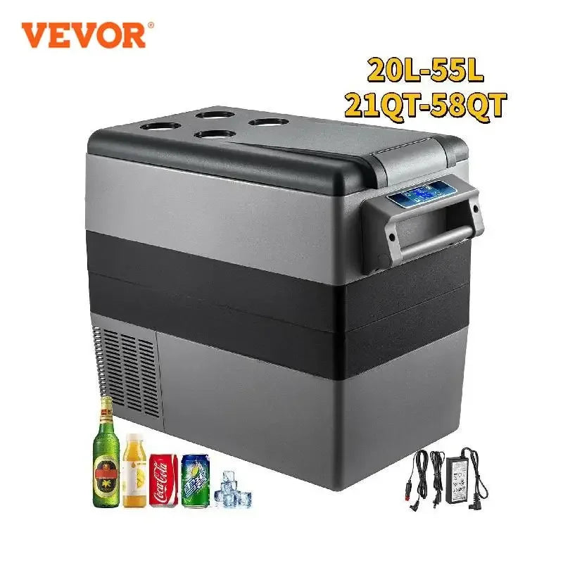 20L 22L 35L 45L 55L Car Refrigerator Mini Fridge Freezer Portable Compressor Cooler 12/24V DC 110-240V Ice Box for Camping