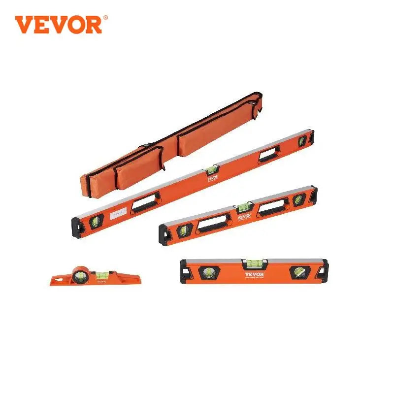 Magnetic Torpedo Level 48/24/16/10 in Mechanical Level Set Bubble Vials Ruler for 45/90/180 Degree Aluminum Alloy Leveler
