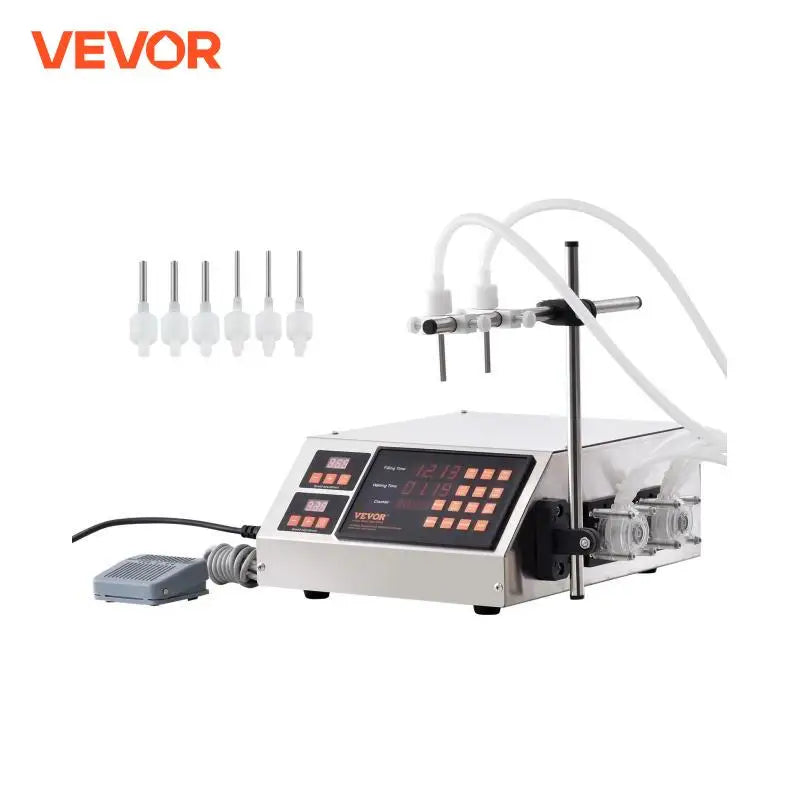 5-650ml Liquid Filling Machine Automatic Double Nozzle Bottle Filler with Peristaltic Pump Digital Control for Milk Wine