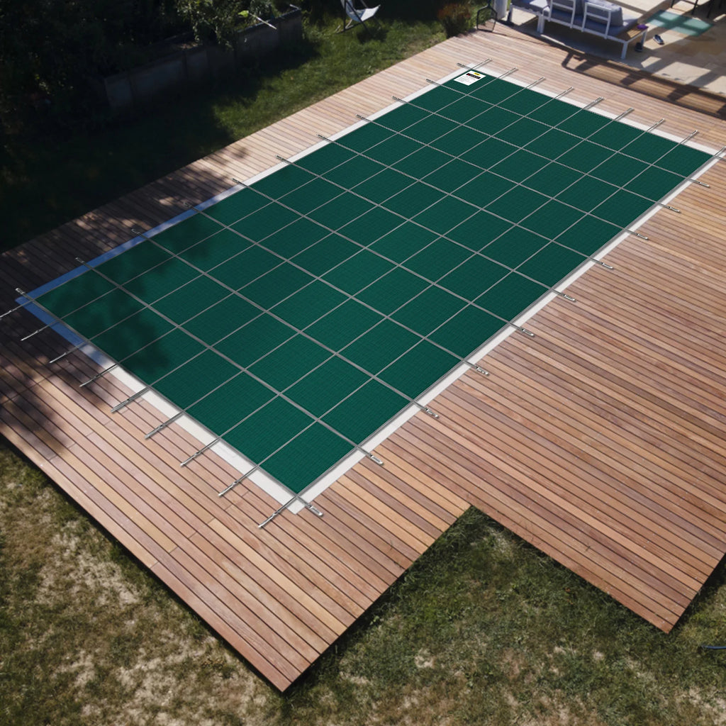 Inground Pool Safety Cover Winter Pool Cover Outdoor Summer Dust Cover PP Material Pool Cover with Good Rain Permeability