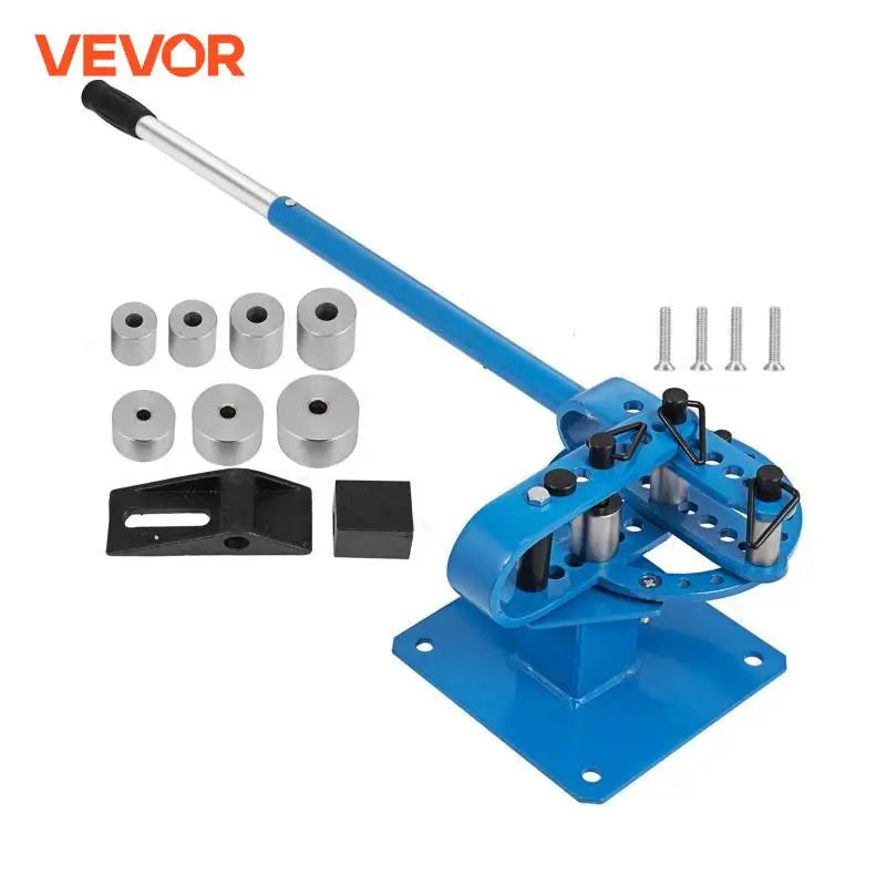 Pipe Bender YP-9 Manual Bench Steel Tube Bending Kit with 7Dies 1-3in Multifonction Compact Flat Bar Rod Brake Bends Tool