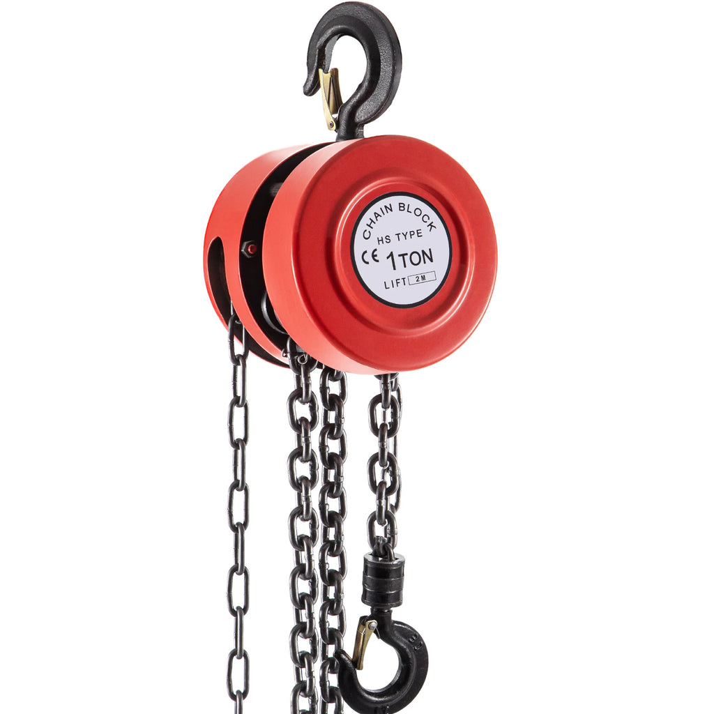 Hand Chain Hoist, 2200 lbs /1 Ton Capacity Chain Block,Manual Hand Chain Block, w/ Industrial-Grade Steel Construction