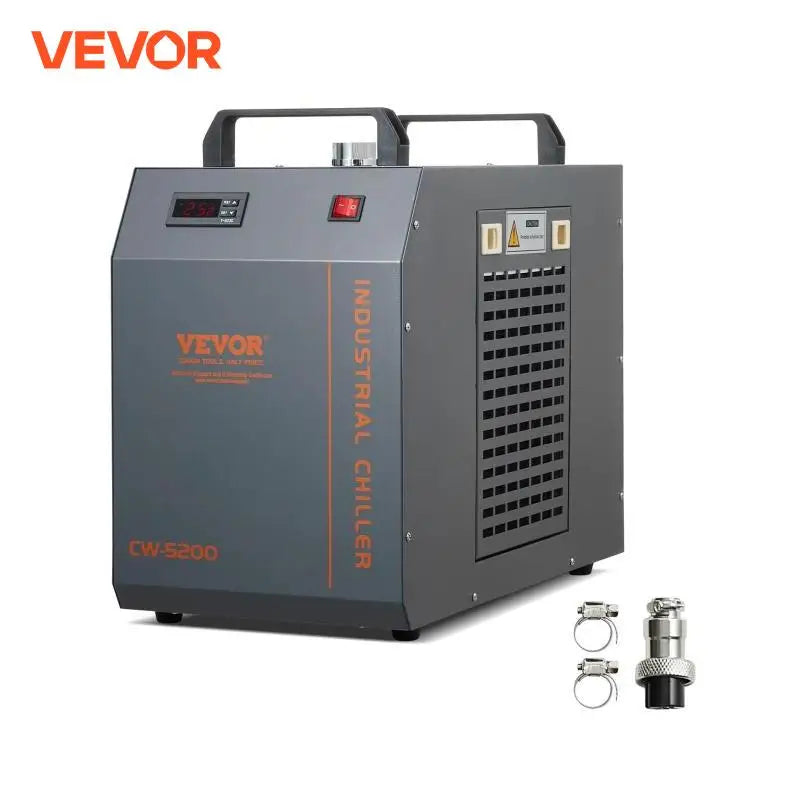 Industrial Water Chiller CW-5200 / CW-5202 with Built-in Compressor 7L Water Tank Capacity for CO2 Laser Engraving Machine