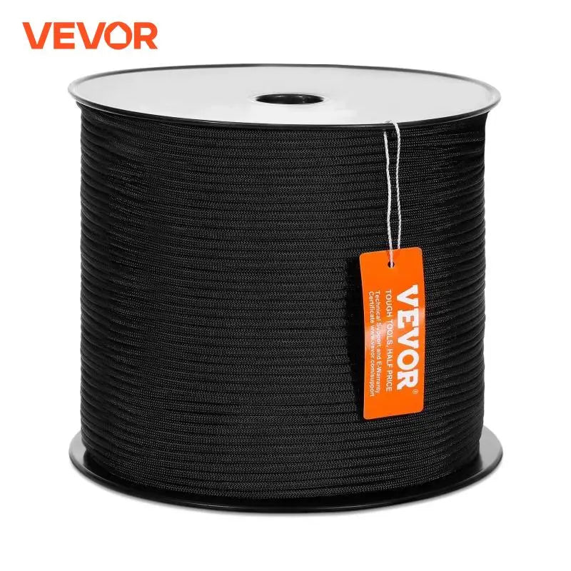 3/16 inch x 250/1000ft Nylon Cord 32-Strand Design Multi-Purpose Rope for Outdoor Adventures Tree Work Emergency Situation