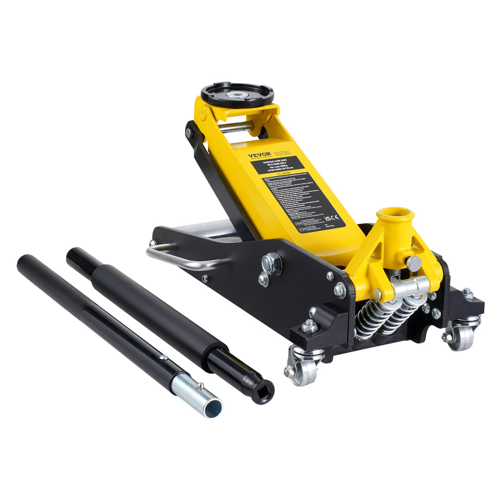 2 Ton Heavy Duty Aluminum Hydraulic Racing Floor Jack, , Dual Piston Quick Lift Pump, 3.2"-14.6" Height Lifting Range
