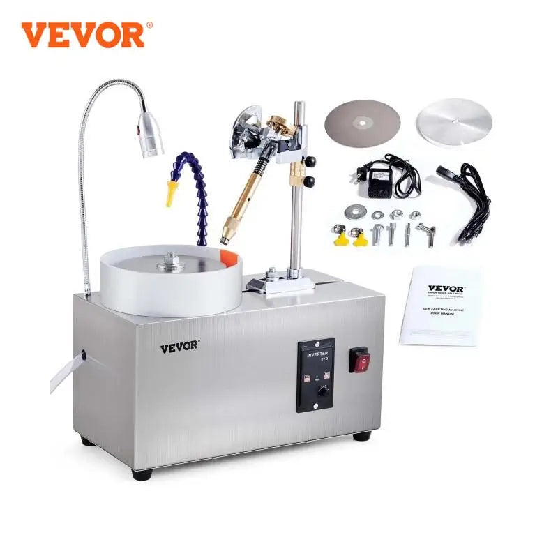 Gem Faceting Machine 180W Jade Grinding Polishing Machine 0-2980RPM Adjustable Rotating Speed Rock Jewel Angle Polisher