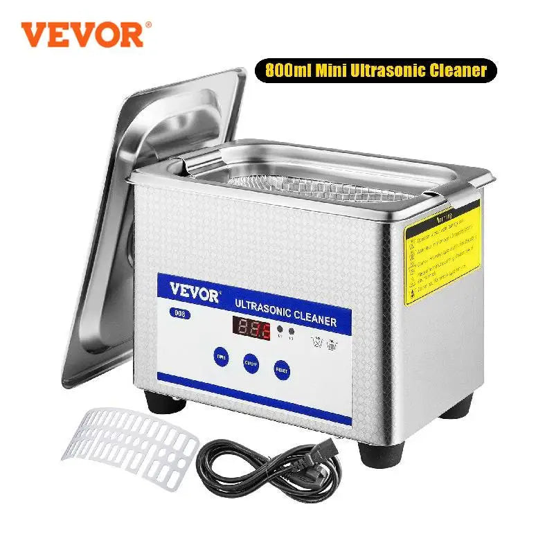 800ml Ultrasonic Cleaner Portable Washing Machine 35W Mini Dishwasher Lave-Dishes Ultrasound Bath Sonic for Home Appliance