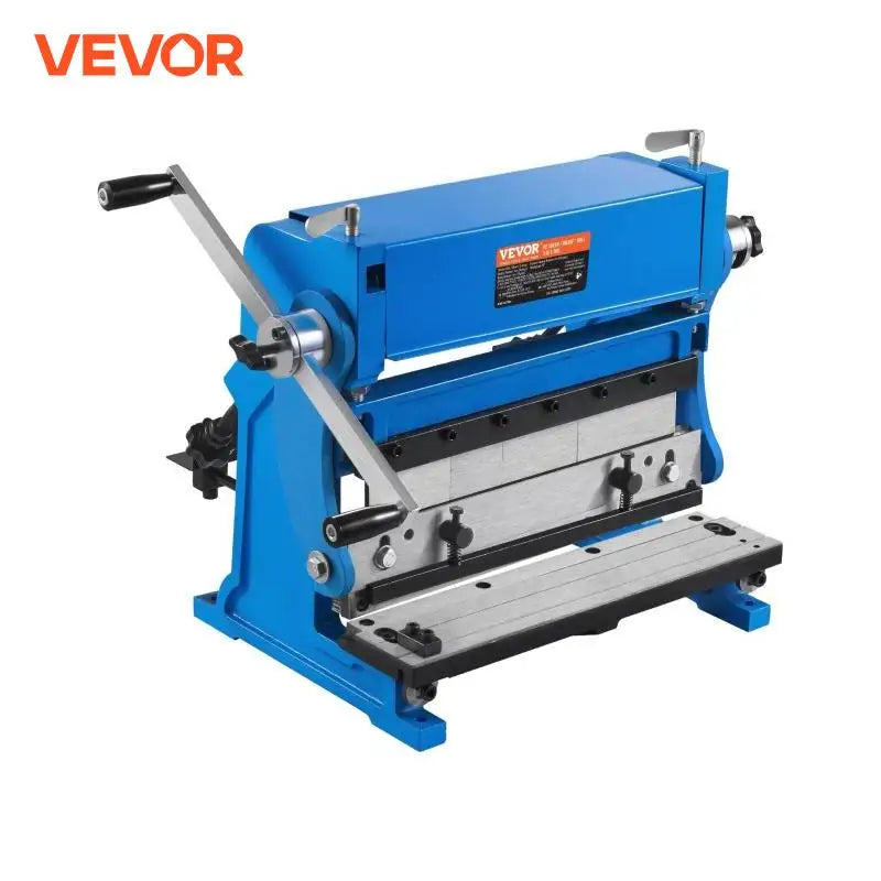 Sheet Metal Brake 12-inch 3-In-1 Combination 20-Gauge Capacity Shear Press Brake, 90° Max Angle for Shear Bending Rolling
