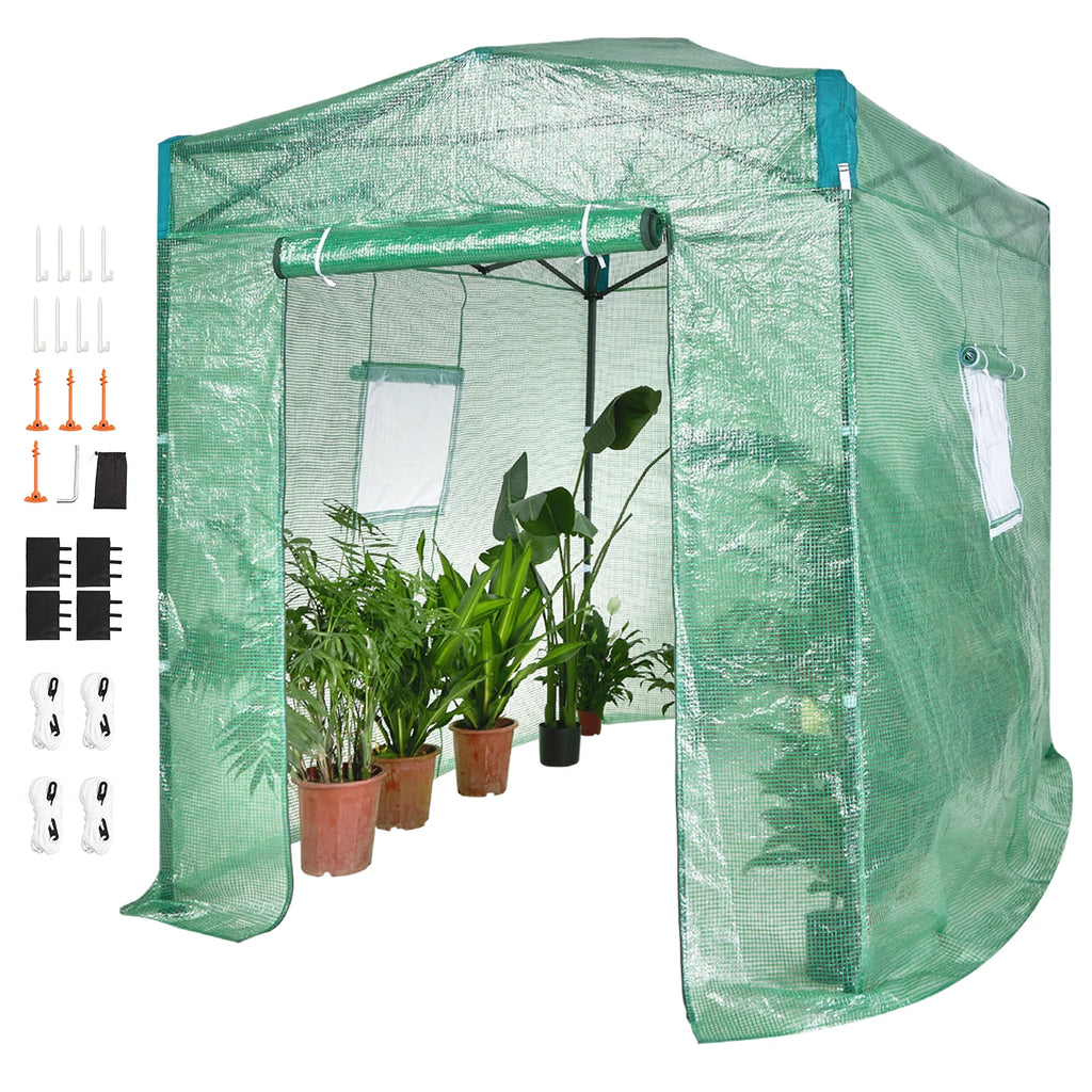 Pop Up Greenhouse Outdoor Simplicity Pop-up Green House High Strength PE Cover for Garden Backyard Planting and Storage