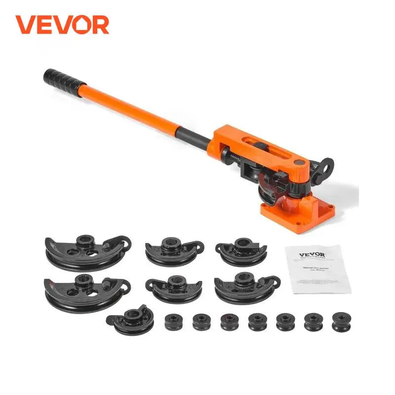 Manual Pipe Bender 7 Bending Dies Multifunction Steel Copper Tube Bending Machine Lever Type Heavy Duty Tube Bender Tools
