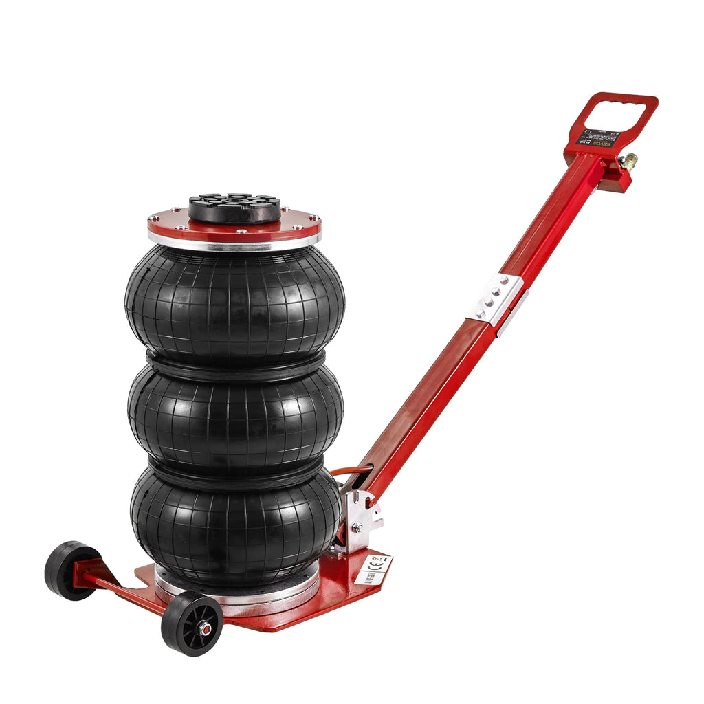 3 Ton/6600 lbs Triple Bag Air Jack with Six Steel Pipes 3-5 s Fast Lifting with Long Handle for Cars Garages Repair