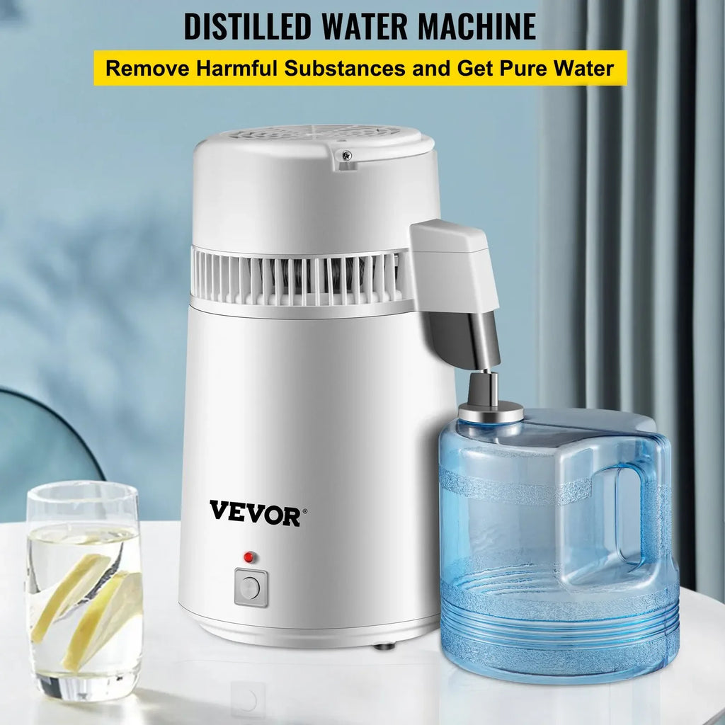 Water Distiller 4L Purifier Filter Dispenser Heating Drinking Bottle Softener 304 Stainless Steel Home Appliance for Offic