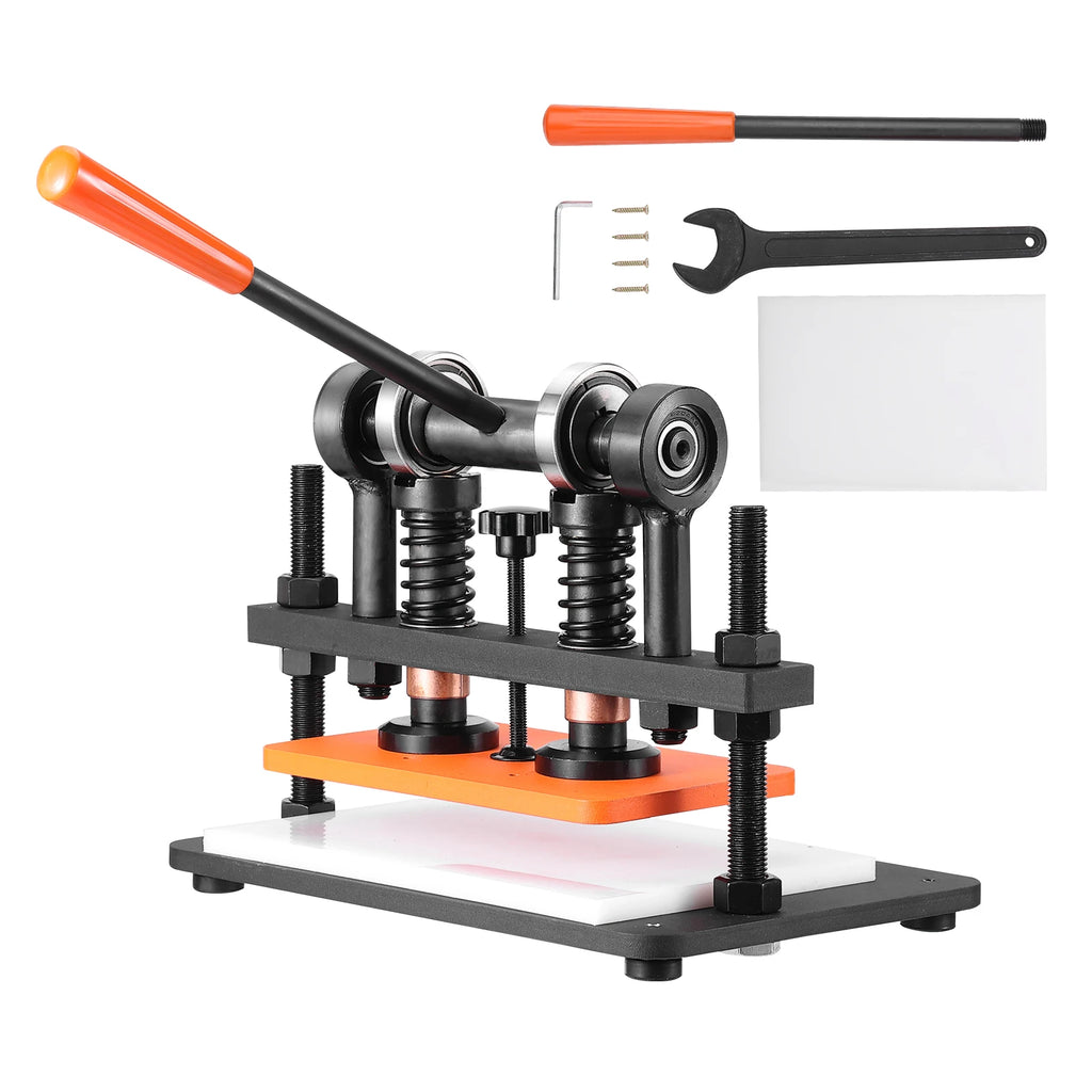 Leather Cutting Machine Embossing Plate Manual Die Cutter 0.47 in Pressure Stroke Leather Embossing Machine