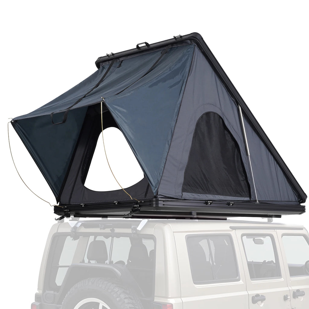 Hard Shell Roof Top Tent with Telescopic Ladder Thick Mattress Waterproof Windproof for Jeep SUV Van Pickup Truck