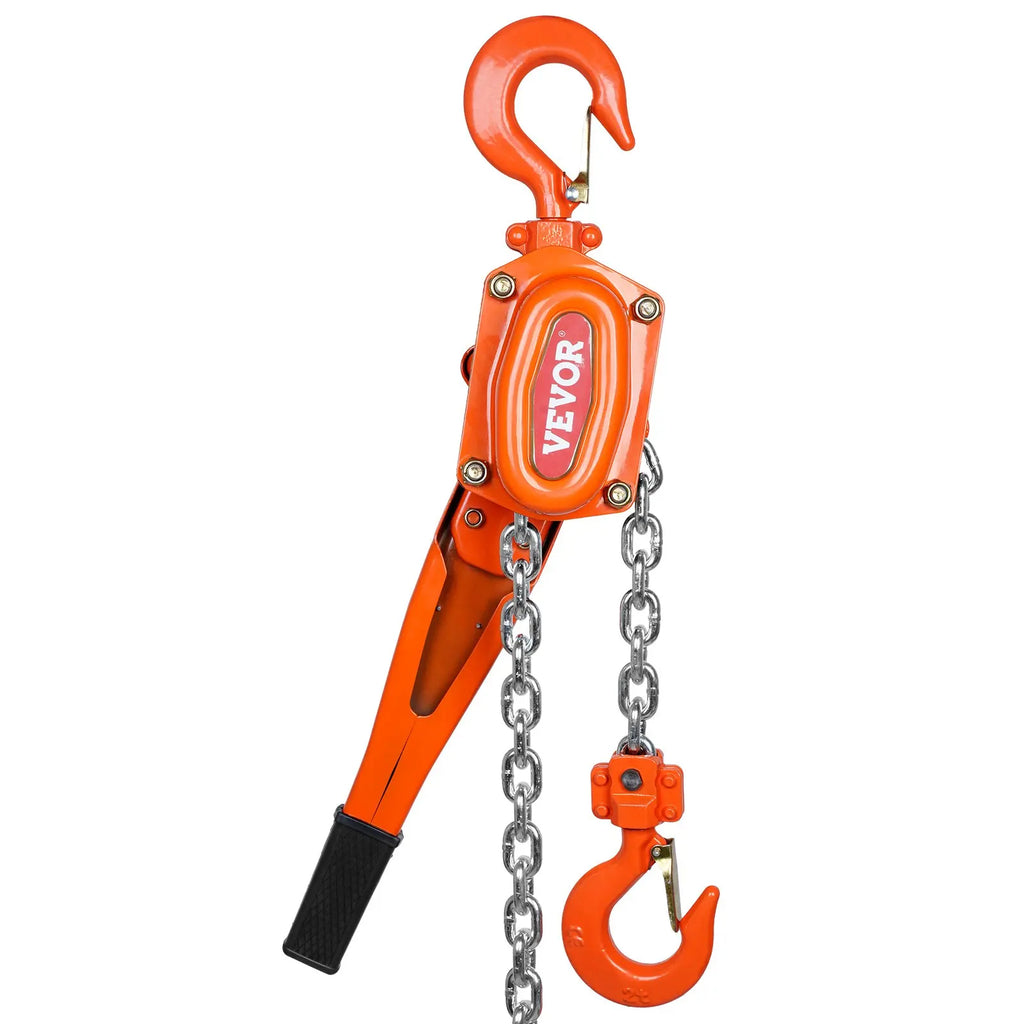 Manual Lever Chain Hoist 0.75/1.5/3/6Ton 10/20 FT Come Along G80 Galvanized Carbon Steel Auto Chain Leading for Garage