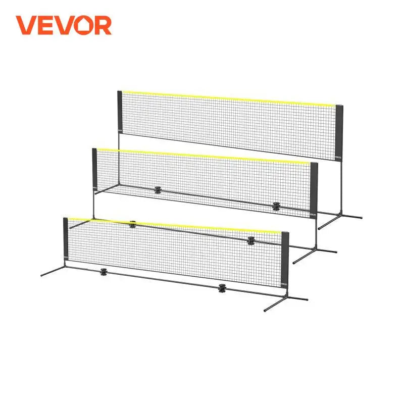 10/14/17FT Badminton Net Height Adjustable Volleyball Net Wide Foldable Pickleball Net Portable Easy Setup Tennis Net Set