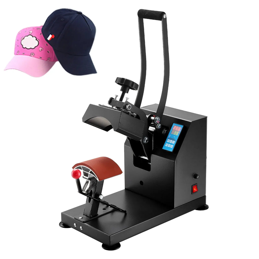 Hat Cap Heat Press 5.5 x 3.5 inch Heat Transfer Stamping Sublimation Machine Digital Display Clamshell for DIY Advertising