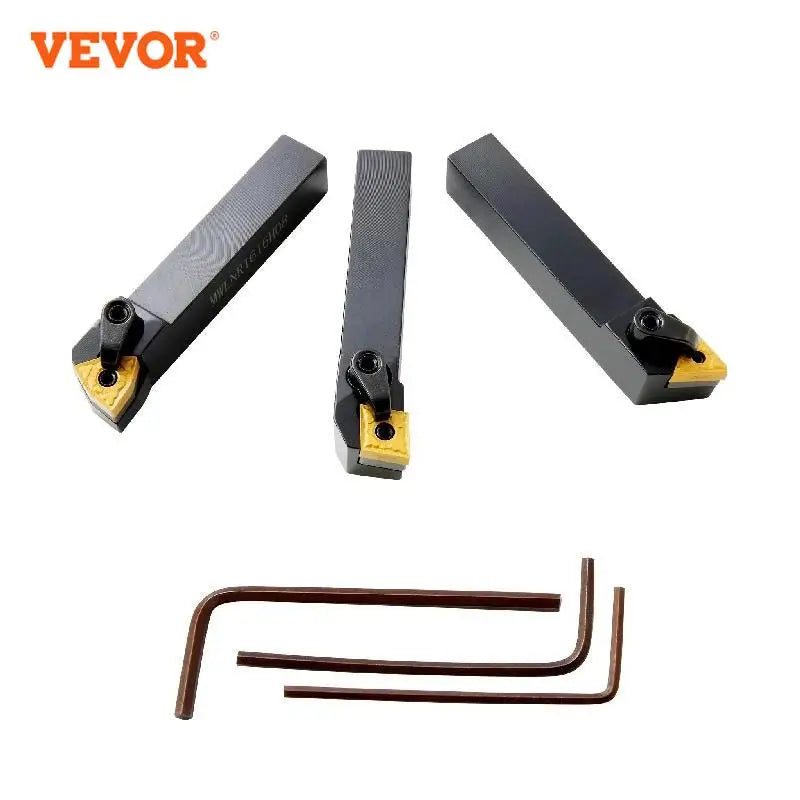 3/4/7 PCS Indexable Lathe Turning Tool Holder with Tin Coated Carbide Inserts Aluminum Case for Turning Grooving Threading