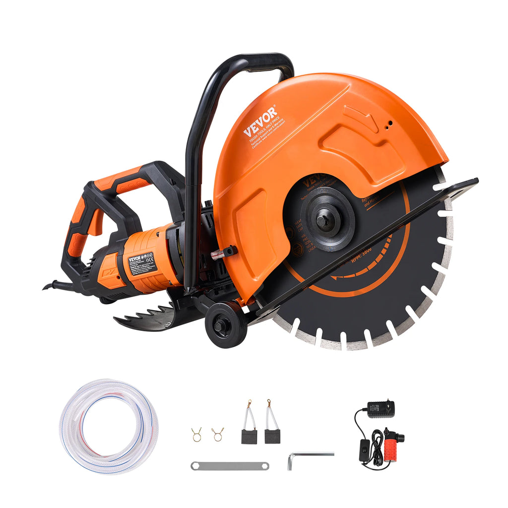 Electric Concrete Saw 16in 2800W Motor Circular Saw Cutter with Max. 6 in Adjustable Cutting Depth Wet Disk Saw Cutter