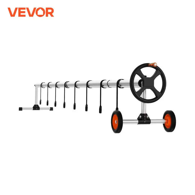 14/18/20/22 ft Pool Cover Reel Solar Inground Cover Aluminum Reel Set with Sandbags Fits for 3-14 ft Width Swimming Pools