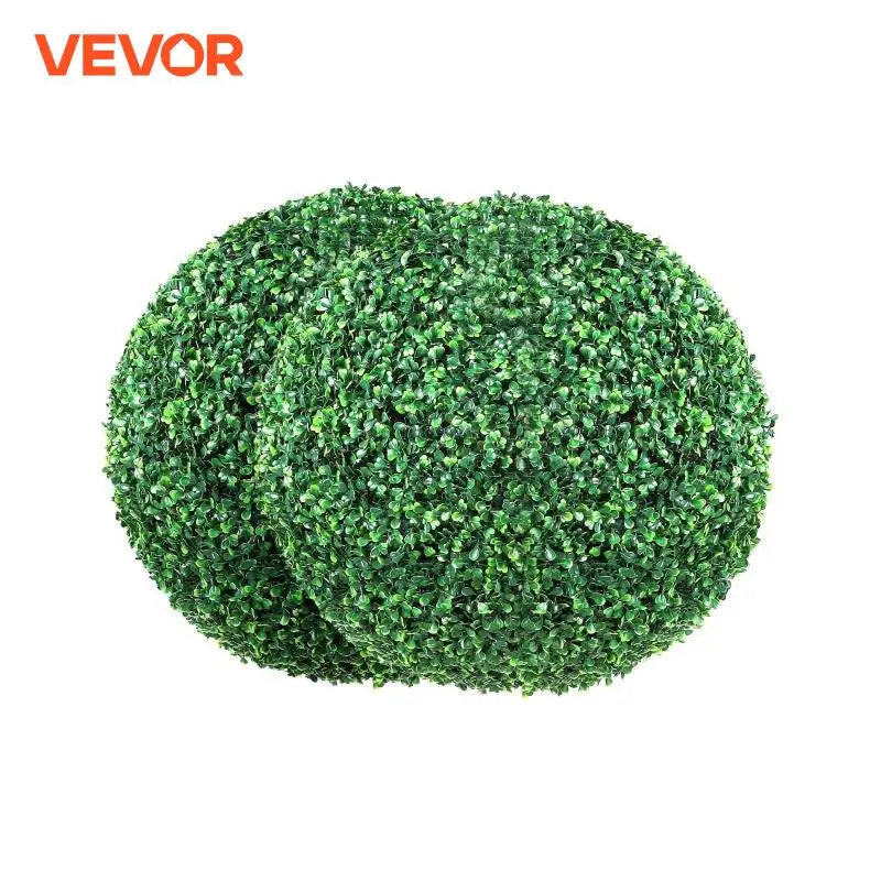 Artificial Topiaries Boxwood Trees 16/20" Tall 2Pcs Ball-Shape Faux Topiaries Plant All-year Green Feaux Plant Decorative