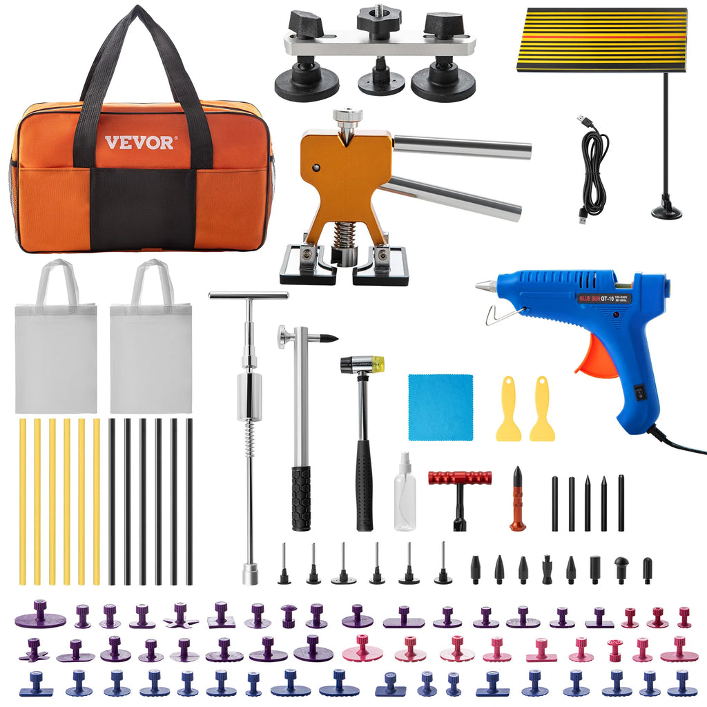 89 Pcs Dent Removal Tools Kit Protective Comprehensive Paintless Usage Application Portable Car Body Repairing Equipment