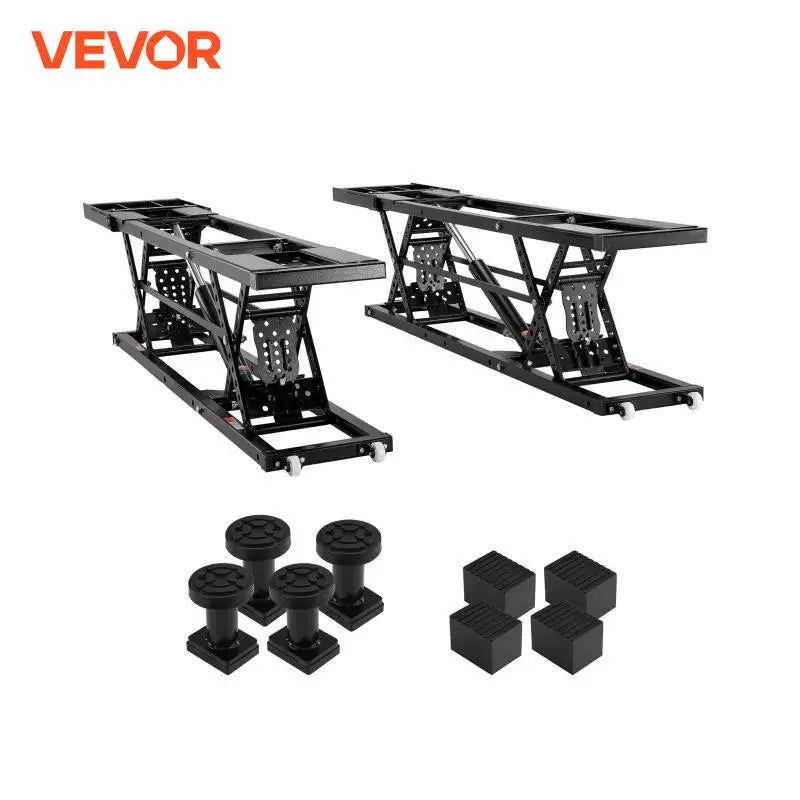 Car Lift Portable Car Lift with Extended-Length Plates Height Heavy-duty Carbon Steel Truck Lift with Unit Auto