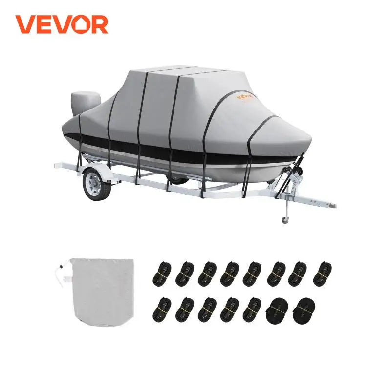 T Top Boat Cover, 20'-22' Waterproof Trailerable T-Top Boat Cover, 600D Marine Grade PU Oxford, with Windproof Buckle