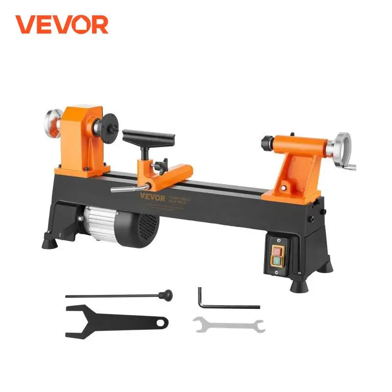 Benchtop Wood Lathe 10inx18in / 14inx40in EU-230V US-120V Power Wood Turning Lathe Machine Variable Speeds for Woodworking
