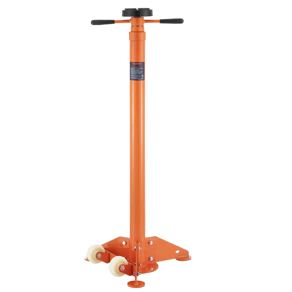 Underhoist Stand 3/4 Ton Capacity Pole Jack, Lifting from 43.3" to 70.9" Triangular Base Two Wheels Automotive Support